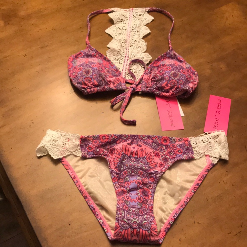 Betsey Johnson Princess Charming Bikini Size Small
